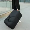 Sacos de roda dobráveis com rodas, Grande capacidade, transportar o porta-malas expansível Mala de carrinho, Saco de armazenamento de bagagem