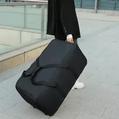 Sacos de roda dobráveis com rodas, Grande capacidade, transportar o porta-malas expansível Mala de carrinho, Saco de armazenamento de bagagem