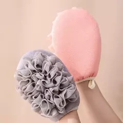 Lados Duplos Luvas De Banho Portátil, Chuveiro Esfoliante Esponja, Body Scrubber, Escova De Limpeza Corporal, Massagem Mesh, Ferramenta De Banho, 1Pc - comprar online