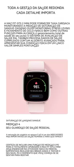 Amazfit-GTS 2 Mini Smartwatch para homens e mulheres, relógio esportivo à prova d'água, monitor de sono, display 68 + modos esportivos, presente - comprar online