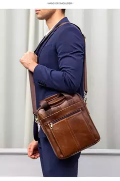 Westal Couro Genuíno Crossbody Messenger Bag, Sacos de Ombro dos homens, 13.3 "Laptop Pasta, Homem Bolsas, 8577 na internet