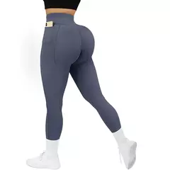Leggings de ioga de cintura alta com bolsos para mulheres, roupas corrida, calças justas de ginástica, esportes, fitness, 2021
