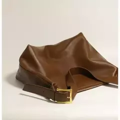 Imagem do Bolsa Boston de couro PU para mulheres, bolsa de ombro de grande capacidade, bolsas crossbody, design de travesseiro vintage, casual