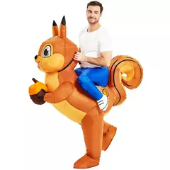 Adulto galo inflável traje engraçado unicórnio elk animais terno inflável halloween carnaval meio corpo explodir terno para cosplay - comprar online