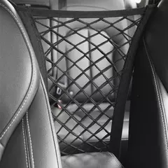 Rede de proteção para isolamento de carro, assento traseiro para cães de estimação, rede elástica de separação de armazenamento de camada dupla, trilho de segurança para animais de estimação