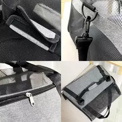 Sacos de gato portátil saco de transporte do cão malha respirável dobrável gatos saco de transporte viagem respirável bolsa de transporte - comprar online