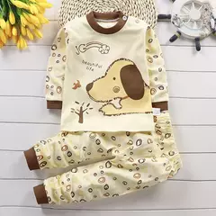 Conjunto pijama de algodão infantil, roupas íntimas de primavera e outono, bebês meninos e meninas Catoon - comprar online