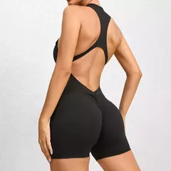 Conjunto de treino feminino, kit de ioga, macacão largo, top de academia, sutiã esportivo, roupas fitness, 1 peça, 2024 - loja online