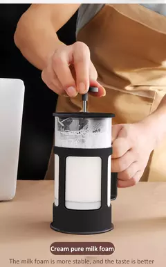 Imagem do Cafeteira de vidro de aço inoxidável, French Press Coffee Potes, Hand Brewing Coffee Pot, Chá Brewing, Milk Pot para casa, 350-1000ml