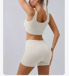 Malha roscada Yoga Set para Mulheres, U-Shaped, Sem Costura, Esportes, Fitness, Yoga Suit, Workout roupas - Wolf Magazine