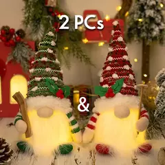 AlliLit-Christmas Doll Sled Elf Ski Gnome com luz LED, decorações para casa, Natal, Ano Novo, 28cm, 2024 - comprar online
