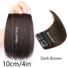 Aoo grampo de almofada de cabelo sintético em curto reto feminino estendido, dois clipes de grampo de cabelo invisível almofada de cabelo peruca feminina - loja online