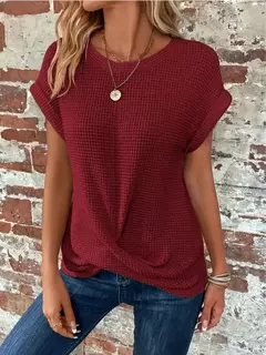 Blusas vintage de grandes dimensões para mulheres, monocromáticas, casuais e soltas, camisas elegantes para jovens, tops femininos, moda, verão, 2024 - comprar online
