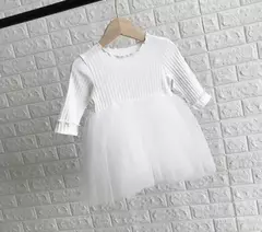 Baby Girls' Lace Stitching Princess Dress, Crianças, Crianças, Algodão, Primavera, Outono, Nova chegada, 12M-6Y, 2022 - comprar online
