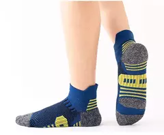 Meias esportivas de fitness profissional para homens e mulheres, fundo de toalha, antiderrapante, corrida, basquete, treinamento, secagem rápida, 5 pares - comprar online
