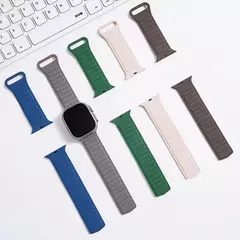 Imagem do Pulseira Magnética de Laço de Silicone para Relógio Apple, Banda, Ultra, 49mm, 45mm, 44mm, 40mm, 41mm, Pulseira para Série iWatch, Ultra 8, 7, 6, SE, 5, 4, 3