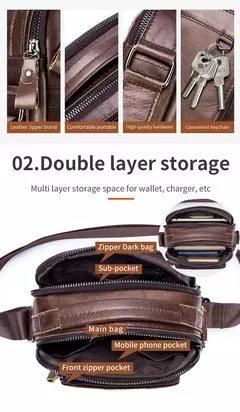 Marca 100% de couro genuíno dos homens sacos ombro saco do mensageiro para home na internet