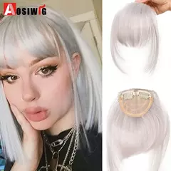 Oito caracteres franja francesa peruca peça feminina sintética bb clipe fofo topo reedição oito caracteres franja fina invisível grampos de cabelo - Wolf Magazine