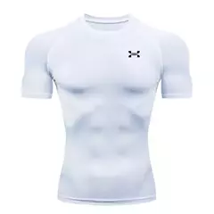 T-shirt de compressão masculina, secagem rápida, mangas curtas, ginásio esporte, top, camisa de treino, roupa de jogging, verão na internet