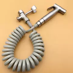 304 Aço Inoxidável Handheld Bidé Pulverizador Conjunto, WC Pistola, Chuveiro Pressurização, Auto Limpeza