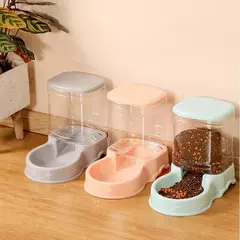 Alimentador automático para animais de estimação, tigela para beber gatos, grande capacidade, tigela para cães, combinação de 3,8l, balde de armazenamento de alimentos, suprimentos para animais de estimação - loja online