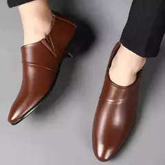 Sapatos de couro de luxo masculino, vestido formal, sapatos Oxfords masculinos, casual de negócios, festa de casamento, trabalho de escritório, masculino, plus size