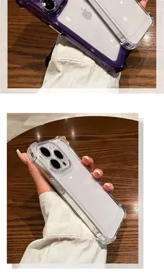 Luxo à prova de choque claro caso telefone para iphone 15 14 13 12 11 pro max 14 15 plus silicone pára-choques transparente capa traseira dura na internet