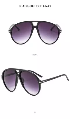 Imagem do Óculos de sol piloto superdimensionados para homens e mulheres, óculos de sol retrô, óculos UV400, marca de luxo, nova moda, ins trending, 2022