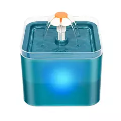 Imagem do Fonte de água automática para cães e gatos, 2l, com iluminação led, usb, dispensador de água para animais de estimação com fio de recircular para alimentador de animais de estimação