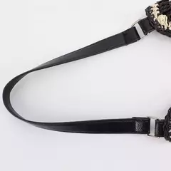 Sacola de palha vintage para mulheres, grande capacidade, bolsa de ombro de férias, bolsa casual, oca designer, bolsa de praia verão - comprar online