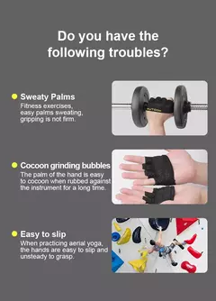 KUTOOK-Luvas Esportivas de Fitness para Treinamento, Halterofilismo, Treino, Luvas Parciais Duráveis com Almofada para Exercício, Acessórios de Ginástica - Wolf Magazine