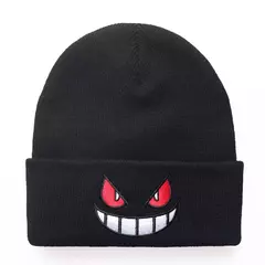 Boca olhos bordados elasticidade desenhos animados gorro inverno manter quente moda outono friso mulher masculino chapéu de malha crânio boné - comprar online