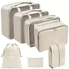 Imagem do Travel Organizer Storage Bags Set, Mala de Embalagem Cubos, Casos Portáteis, Bagagem, Roupas, Bolsa Arrumada, Dobrável, 7 Pcs, 8 Pcs, 9 Pcs, 10 Pcs