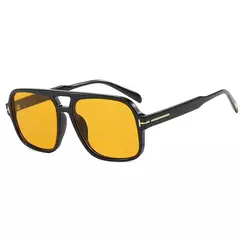 Óculos de sol piloto retrô para homens e mulheres, quadrados, pontes duplas, armação extragrande, tons, UV400, tendências, moda, atacado, novo - Wolf Magazine
