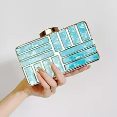 Bolsa de ombro acrílica com corrente transversal para mulheres, embreagem noturna, carteira de casamento alta qualidade, design de luxo, moda - loja online