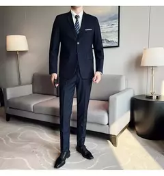Terno de casamento casual de negócios masculino, conjunto de 3 peças, colete e calças masculinas bonitas de banquete, alta qualidade, nova moda, R$ 2020 na internet