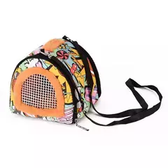 Saco de transporte de viagem hamster chinchila cobaia coelho respirável gaiola transportadora quente macio viagem andando pequeno animal transportadora - comprar online