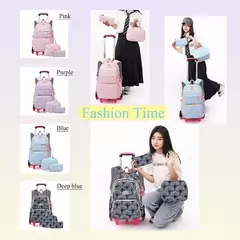 Rolling School Bags for Girls, Mochila impermeável para crianças com rodas, Trolley Luggage Back Pack, Ensino médio - loja online