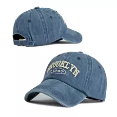 Boné de beisebol para quatro temporadas masculino e feminino, casual retrô lavado de algodão, bordado snapback, proteção solar unissex, verão, 4 estações - Wolf Magazine