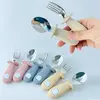 Baby Cartoon Tableware Set, Crianças Utensílio, Aço Inoxidável, Criança Louça, Talheres, Alimentação Colher, Garfo, Infantil