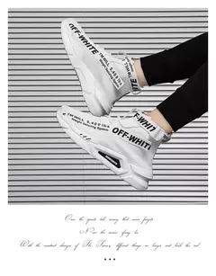 Sapatilhas de topo alto masculinas, sapatos casuais de malha, meias confortáveis respiráveis, sapato de caminhada ao ar livre, moda - Wolf Magazine