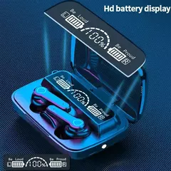 M19 Wireless Bluetooth Headset, Suporte para Jogos, Cancelamento de Ruído, Touch In-Ear, Mini Emergency Power Bank