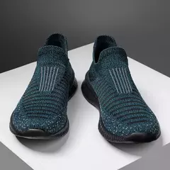 Tênis masculinos confortáveis de malha leve, sapatos de caminhada respiráveis, mocassins casuais, plus size, 49