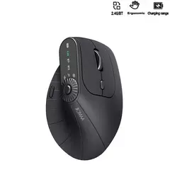 Mouse ergonômico vertical multidispositivo com ajuste de função Kno recarregável 2.4G Bluetooth Mouse sem fio para PC Tablet - loja online
