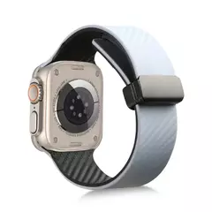 Pulseira de fibra de carbono para Apple Watch, Ultra 2 bandas, pulseira magnética de silicone, 49mm, 44mm, 45mm, 41mm, 40mm, iWatch Series 9, 8, 7, 6, SE, 5, 4 - comprar online