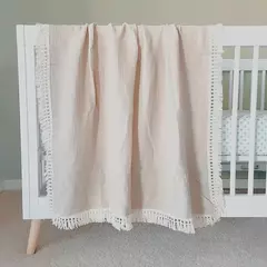 Algodão Musselina Swaddle Cobertores para Bebê Recém-nascido Borla Recebendo Cobertor New Born Swaddle Envoltório Infantil Dormir Quilt Bed Cover