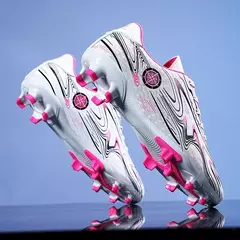 Sapatos de futebol respiráveis dos homens botas de futebol de pico longo das mulheres das crianças jovens esportes bola sapatos competição calçado de treinamento - comprar online