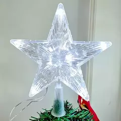 Lâmpada LED para árvore de natal, enfeites de estrelas, decorações para casa, árvores de natal, ano novo 2024 na internet