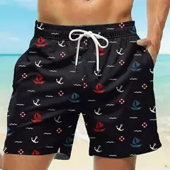 Calções de natação secagem rápida masculino, calções prancheta, troncos de cordão, elástico, secagem rápida, havaiano, casual, preto, branco, micro-elástico na internet