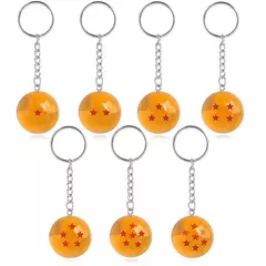 Imagem do Dragon Ball Z Anime Chaveiro Infantil, Son Goku, Shenron, bola de cristal, figura de resina, brinquedo modelo, presente, 2,7 cm, 7 peças por conjunto